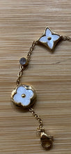 Load image into Gallery viewer, White on Gold Flowers Bracelet
