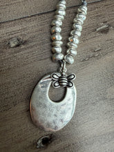 Load image into Gallery viewer, Round Bee Charm Necklace
